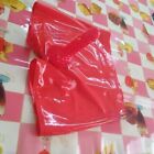 Sexy Man Red Transparent Rubber Latex Shorts Briefs Underwear with Condom BDSM