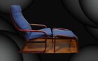 ♥ IKEA POANG POLTRONA CON POGGIAPIEDI DESIGN CHAIR VINTAGE RETRO SWEDEN