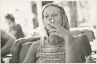 Woman Smoking Cigarette Lady Smoke Female Smoker Vintage Photo Original