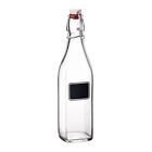 Bottiglia Vetro Swing Quadrata Lavagna 0,5 lt Bormioli Acqua Vino Olio Liquore