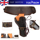 TOURBON Cowboy Leather Pistol Revolver Holder Fast Draw Rig .44/.45Cal Ammo Belt