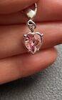 Genuine Swarovski Heart Charm/Pendant, Rhodium Plated