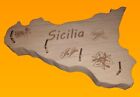 portachiavi da muro a forma di sicilia in legno di Faggio, idea regalo souvenir