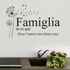 Adesivi murali frasi famiglia amore wall stickers decorazione parete muri a0915