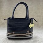 Radley Handbag Small Tiny Grab Bag Black Leather With Dog Charm Pockets