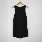 Vestitino Vintage Taglia S Donna Cotone Nero Abito Woman Dress Casual Vestito