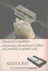 Aristocrat la lama rara dell Gillette. Advertising  1968