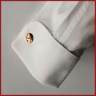 Gemelli da polso uomo vintage in metallo smaltato e dorato per camicia cufflinks