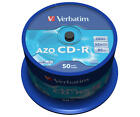 100 CD -R VERBATIM AZO VERGINI VUOTI 52X 700MB PER AUDIO DATI VIDEO GAMES 43343