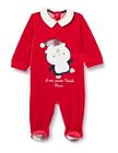 (TG. 6 mesi) Chicco, Tutina Natale in ciniglia con piedino, Unisex 0-24, Rosso (