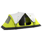 Outsunny Tenda da Campeggio 4 Posti con 2 Aree Separate Verde