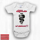 Body neonato ALFISTA QUADRIFOGLIO idea regalo NATALE COMPLEANNO BABY