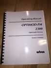 Orban Optimod FM 2300 Audio Processor Manual