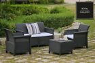 SALOTTO GIARDINO RATTAN SINTETICO SET 4 PZ