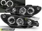 Coppia Fari Fanali Tuning Anteriori 206 10.1998-2002 ANGEL EYES Nero