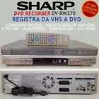 VIDEOREGISTRATORE COMBINATO DVD VHS SHARP DV-RW370 LETTORE VCR CASSETTE COMBO.