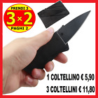 COLTELLO TATTICO CARTA DI CREDITO CARDSHARP PIEGHEVOLE COLTELLINO TAGLIERINO