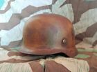 WW2 German helmet M35 , single Elite Decal Normandy camo .Repo