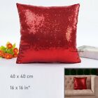 Copri cuscino 40x40 cm Rosso payette glitter divano 16x16 in fodera soggiorno