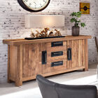 CREDENZA ETNICA VINTAGE RUSTICA CHIC BUFFET INDUSTRIAL LEGNO TEAK  180X45 H85