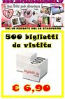 500 BIGLIETTI DA VISITA 300 GR. STAMPA FRONTE BIGLIETTINI