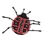 Ron-on Rhinestone Beaded Applique Embroidered Rhinestonepatches Ladybug