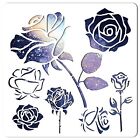 GORGECRAFT Stencil di Fiori di Rose Grandi per Dipingere su Parete in Legno P