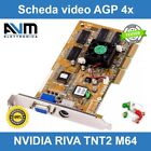 Scheda video AGP 4x NVIDIA RIVA TNT2 M64 32MB SDR VGA ASUS Gigabyte Sparkle MSI