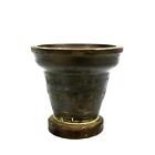 Antico Soprammobile Vaso Vasetto Miniatura in Bronzo Ottone Retrò Collezione