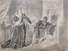 Dessin Ancien, Otto Wagner, Firmato, Old master drawing, disegno antico XIX sec