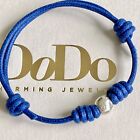 Dodo Pomellato Bracciale Blu Ciondolo Pepita Argento Unisex 100% Originale