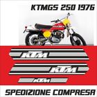 Adesivi in kristal KTM GS 250 1976 moto rossa