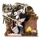 Raccoglitore olive 10 cm presepe movimento 19X14X9 cm