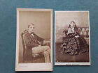 DEUX PHOTOS CDV PRINCE DE CONDÉ  ET DUCHESSE D AUMALE-