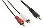 Cavo Aux Sdoppiatore RCA di 1,5mt da Jack 3,5 Stereo a 2 spina RCA PC Computer