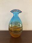 Gino Cenedese “Saturno” Vase 64-300 1990 Murano Glass Stripes Design