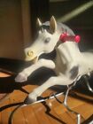 CAVALLO A DONDOLO VINTAGE. GIOCATTOLO ANNI 50 IN PLASTICA E GOMMA MARCA CANOVA