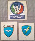 3 Adesivi - Paracadutista Militare, Scuola Militare, Brigata《Folgore》