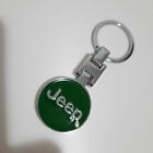 Portachiavi Jeep Verde Tondo - Metallo Regalo Passione Auto Estetica