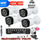 VIDEOSORVEGLIANZA RICONOSCIMENTO FACCIALE H265- DVR 8 CANALI 5MPX + 4 CAM  5MPX