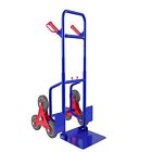 Carrello a mano montascale pieghevole portapacchi portata 200 Kg acciaio blu