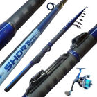 Combo Spinning Travel Canna 3Mt Mulinello Filo Pesca Trota Bass Spigola