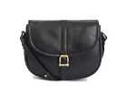 BARBOUR LAIRE MEDIUM LEATHER SADDLE BAG BLACK