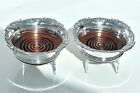 Pair Of Solid Silver, Magnum /Champagne/Wine Bottle Coasters By C.J Vander 650g