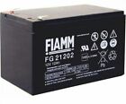 BATTERIA FIAMM FG21202 12V 12A 12AH  6.3mm PEG PEREGO UPS GRUPPO SOCCORRITORE