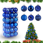 - Set Di 36 Palline Assortite, Infrangibili, Decorazioni per Albero Di Natale, D