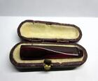 Vintage Art Deco CHERRY AMBER, BAKELITE CIGARETTE, CHEROOT, HOLDER in Case