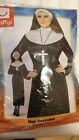 Costume suora donna tunica nera religiosa monaca chiesa carnevale halloween