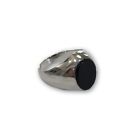 Anello Chevalier con onice naturale in argento