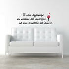 wall stickers frase vino adesivo murale enoteca cucina amore amicizia a0736